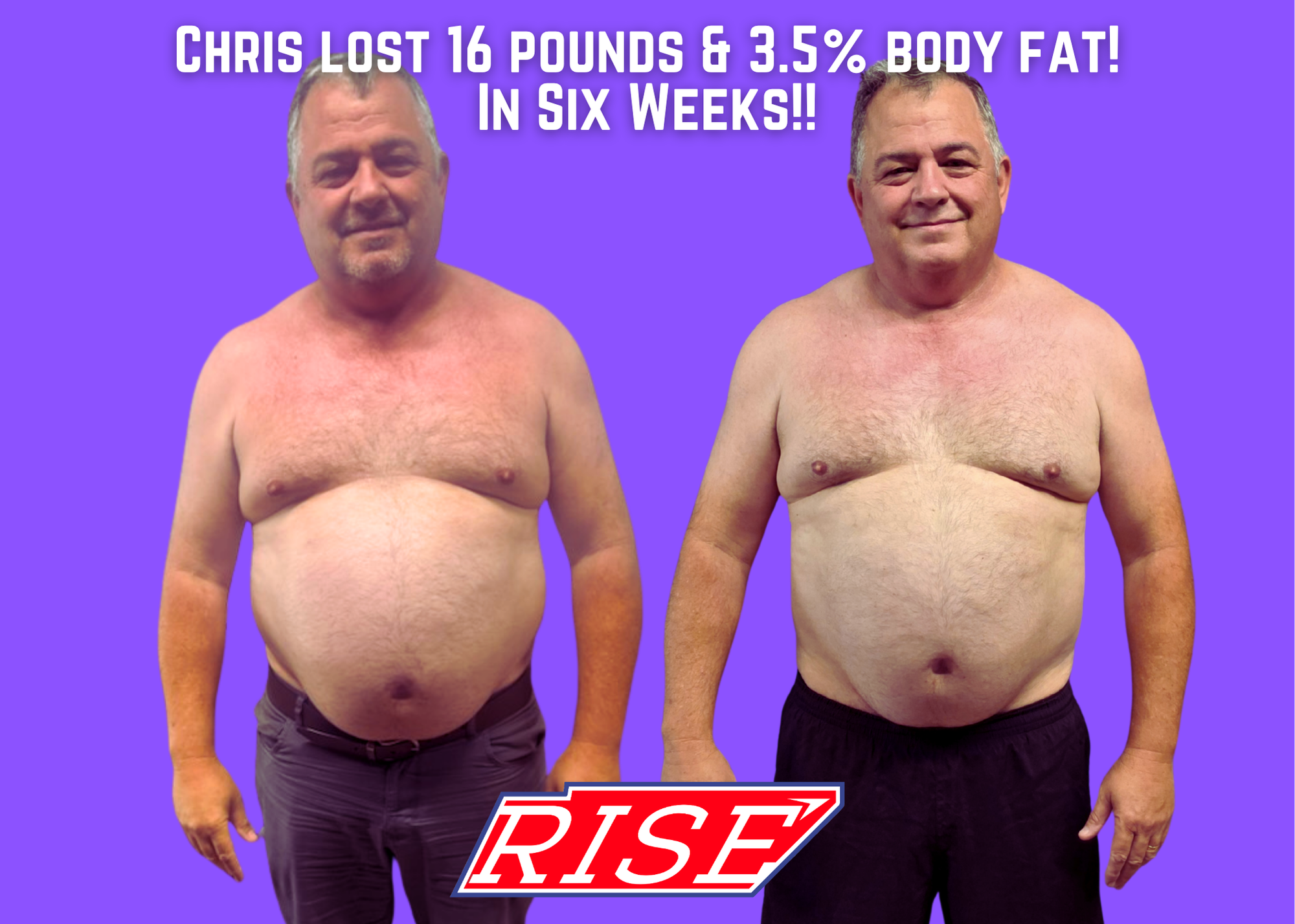 Chris — Lost 16 lbs & 3.5% body fat in 6 weeks at Rise Strength